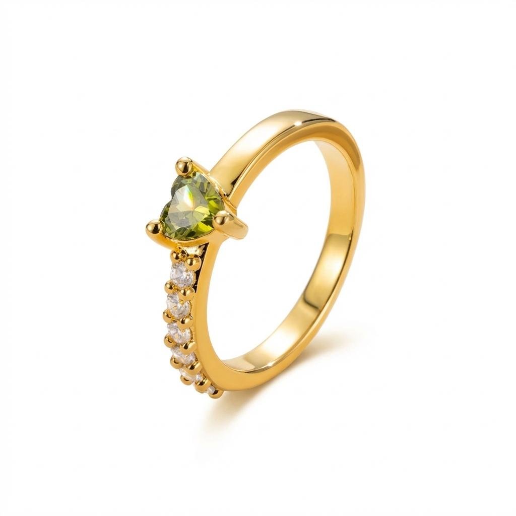 Personalized Heart Birthstone Name Ring | iMade4U