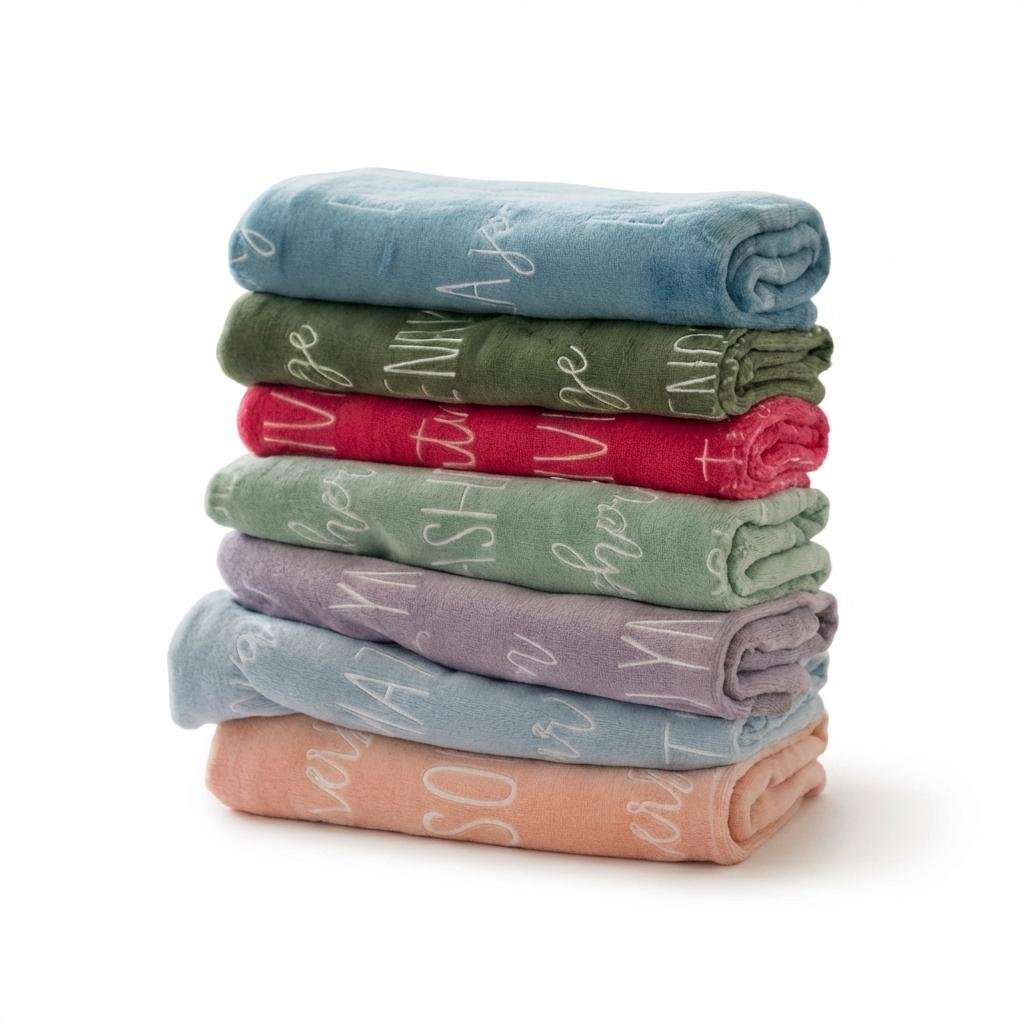 Personalized Baby Name Blanket - Custom Minky Newborn Swaddle