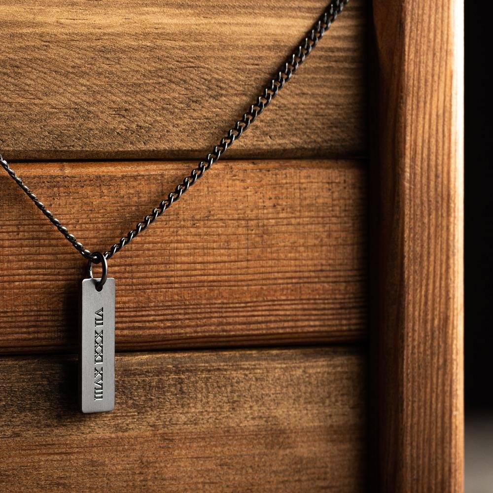 Signature Personalized Men's Bar Necklace