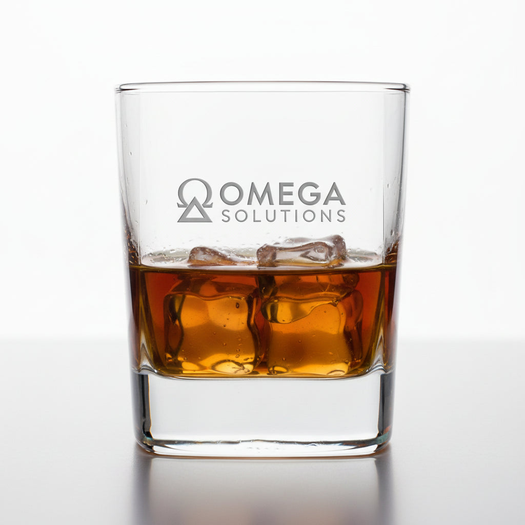 Personalized engraved whiskey glass lifestyle
