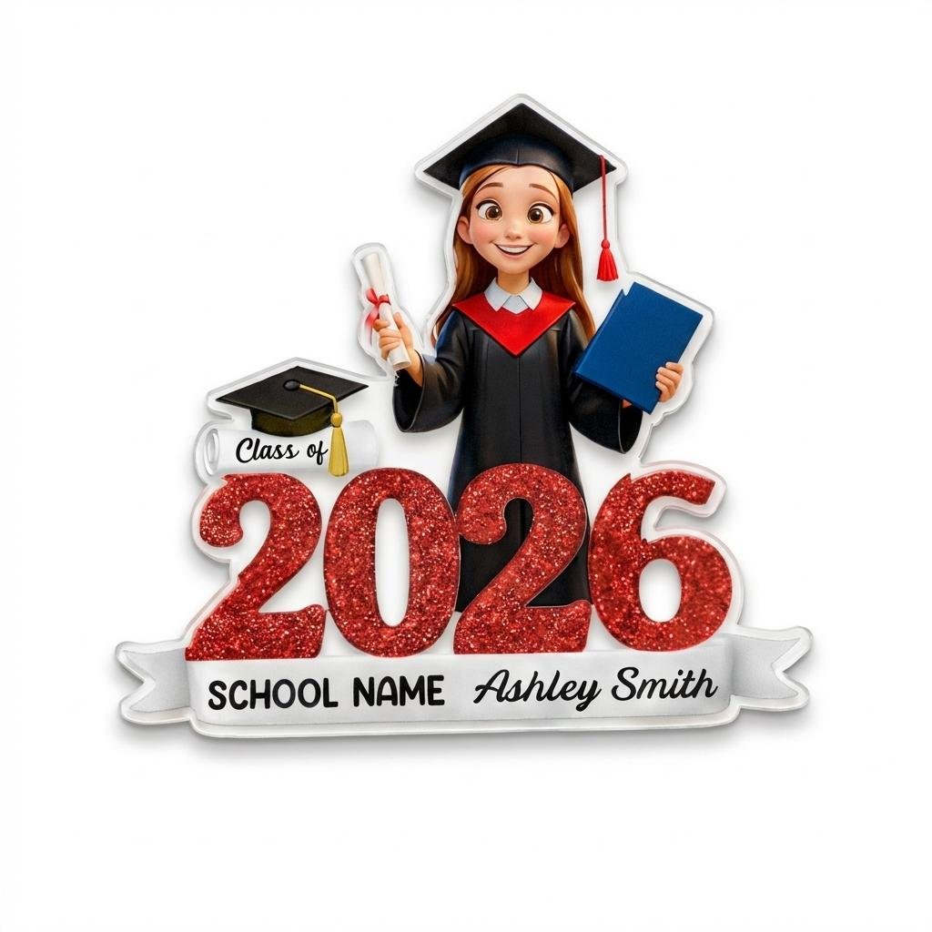 Custom Graduation Acrylic Magnet - Personalized Class of 2025