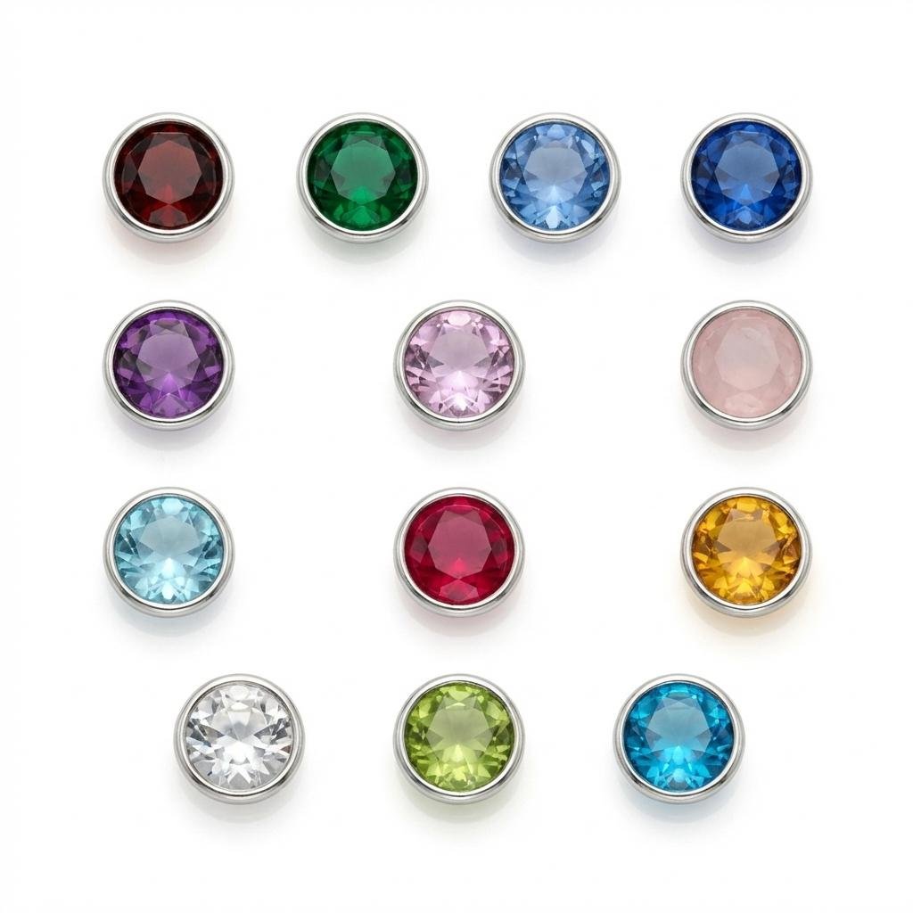 Personalized Photo Projection Necklace with Birthstone