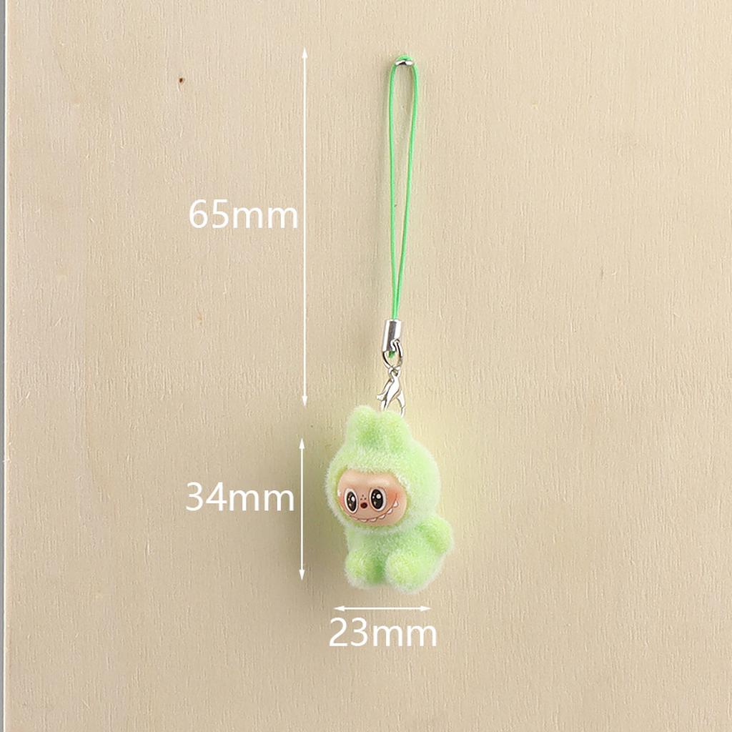 Purple plush keychain charm front view