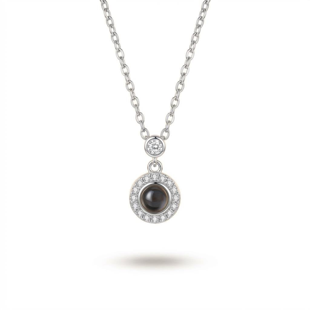 Custom Photo Projection Necklace | Personalized Memorial Gift