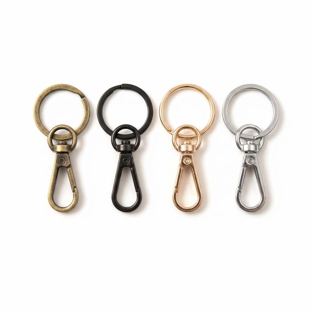 Personalized Leather Couples Keychain Set - 3rd Anniversary