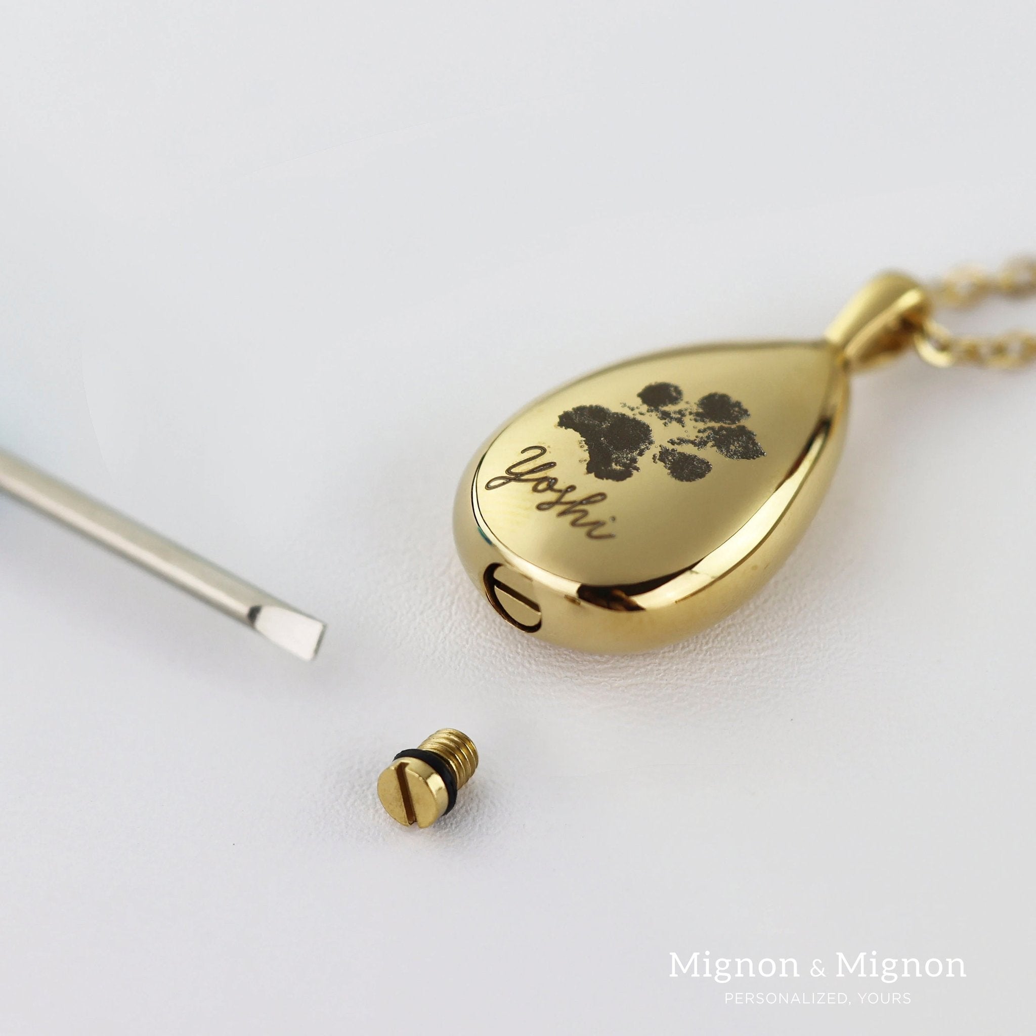 Bespoke Pet Portrait Memorial Urn Necklace