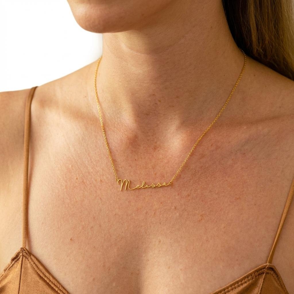 Personalized Name Necklace - Custom 18K Gold Plated Gift