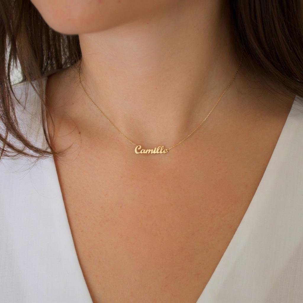 Handcrafted 14K Solid Gold Name Necklace | Personalized Gift