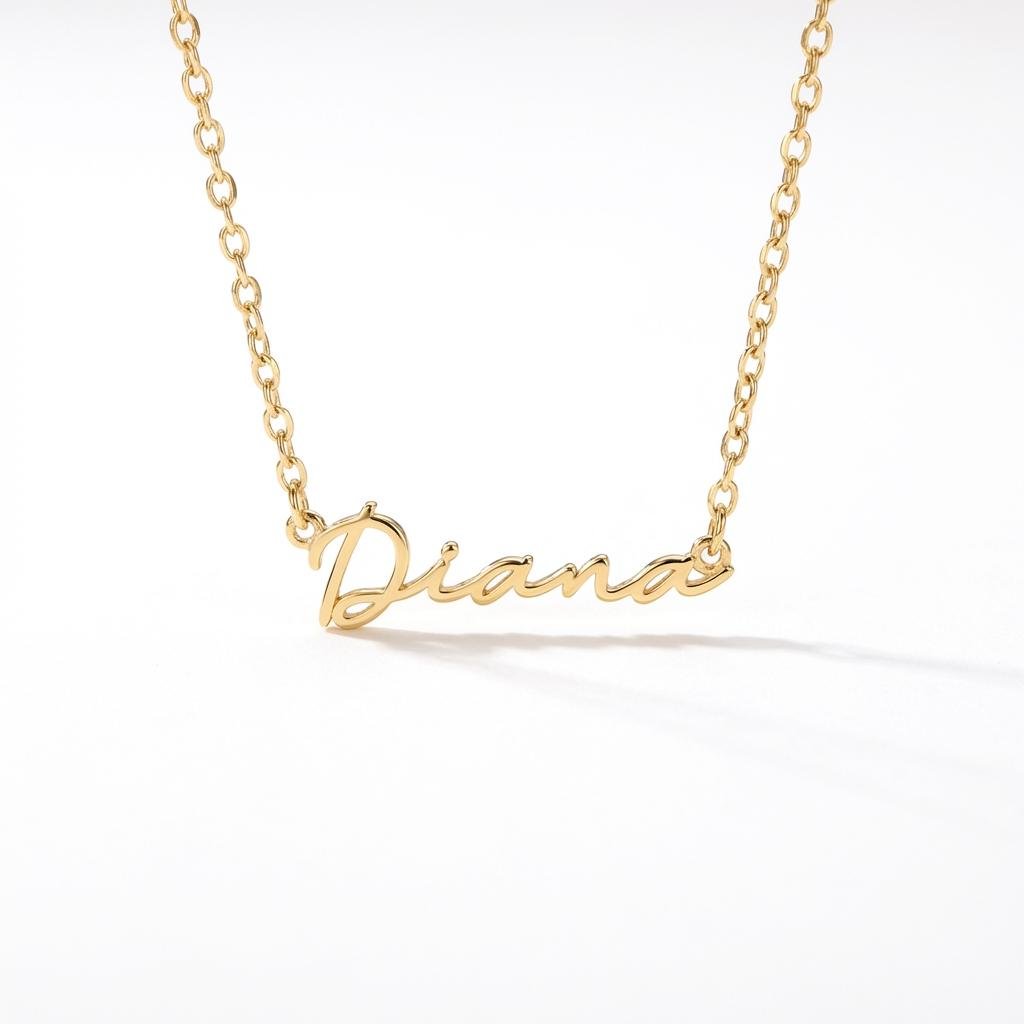 14K Gold Personalized Name Necklace | Dainty Script Jewelry