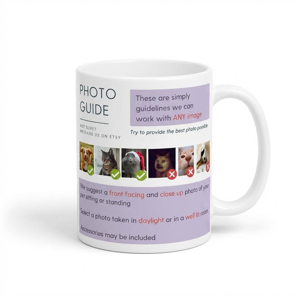 Custom Watercolor Pet Portrait Mug | Personalized Pet Gift