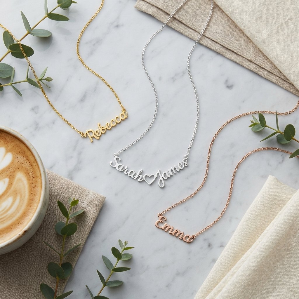 Personalized Handwriting Name Necklace - Custom Gift for Mom