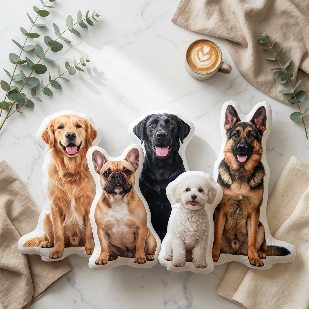 Custom Pet Photo Pillow - Personalized 3D Dog & Cat Cushion