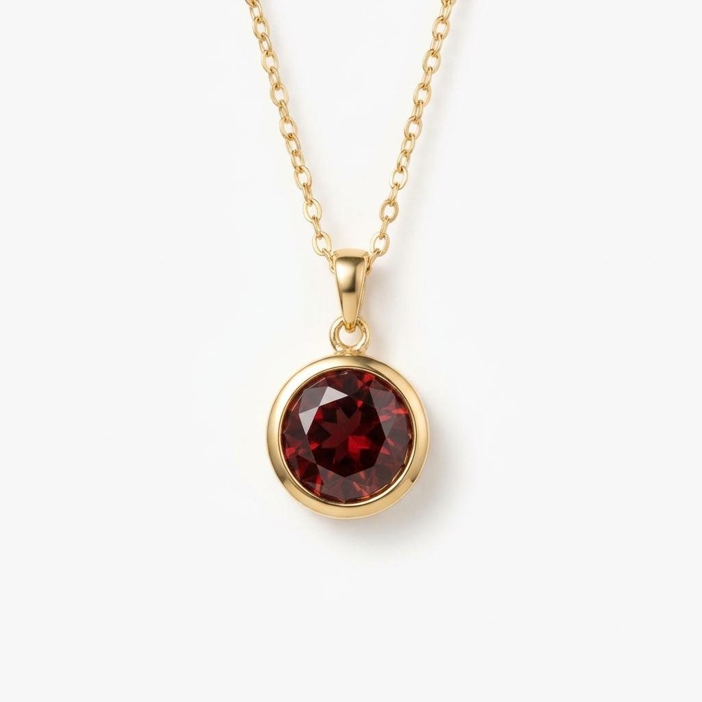 Custom Photo Projection Necklace with Birthstone
