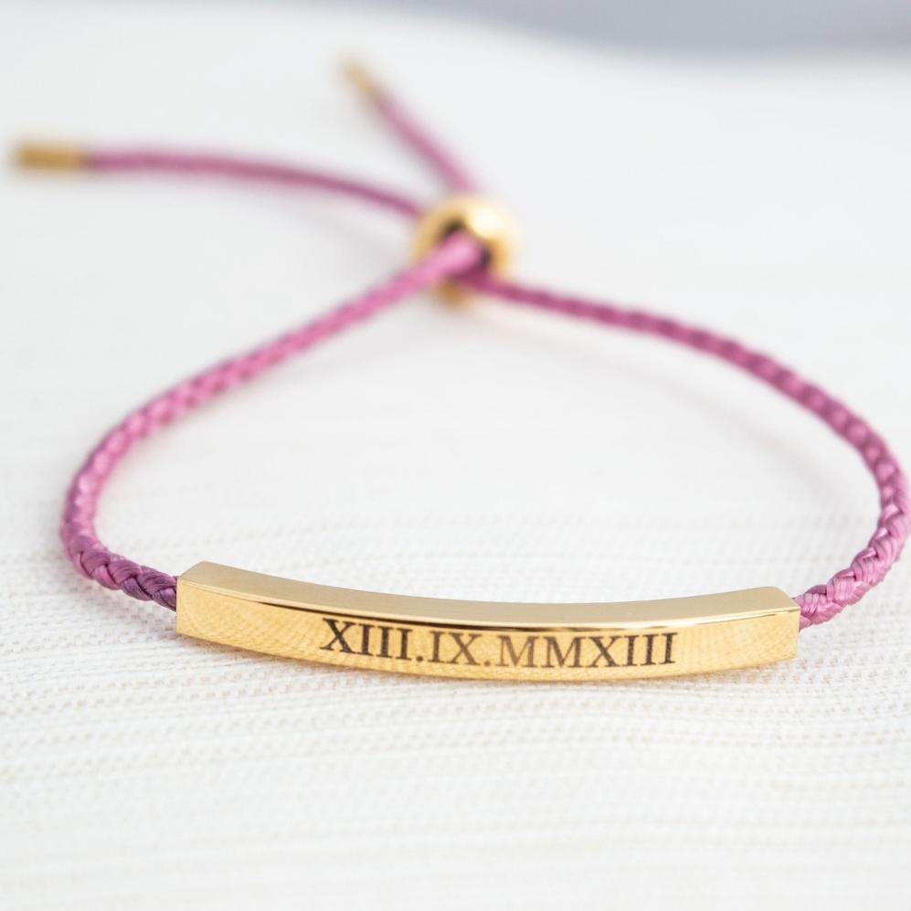 Hand-Finished Personalized Bar Bracelet