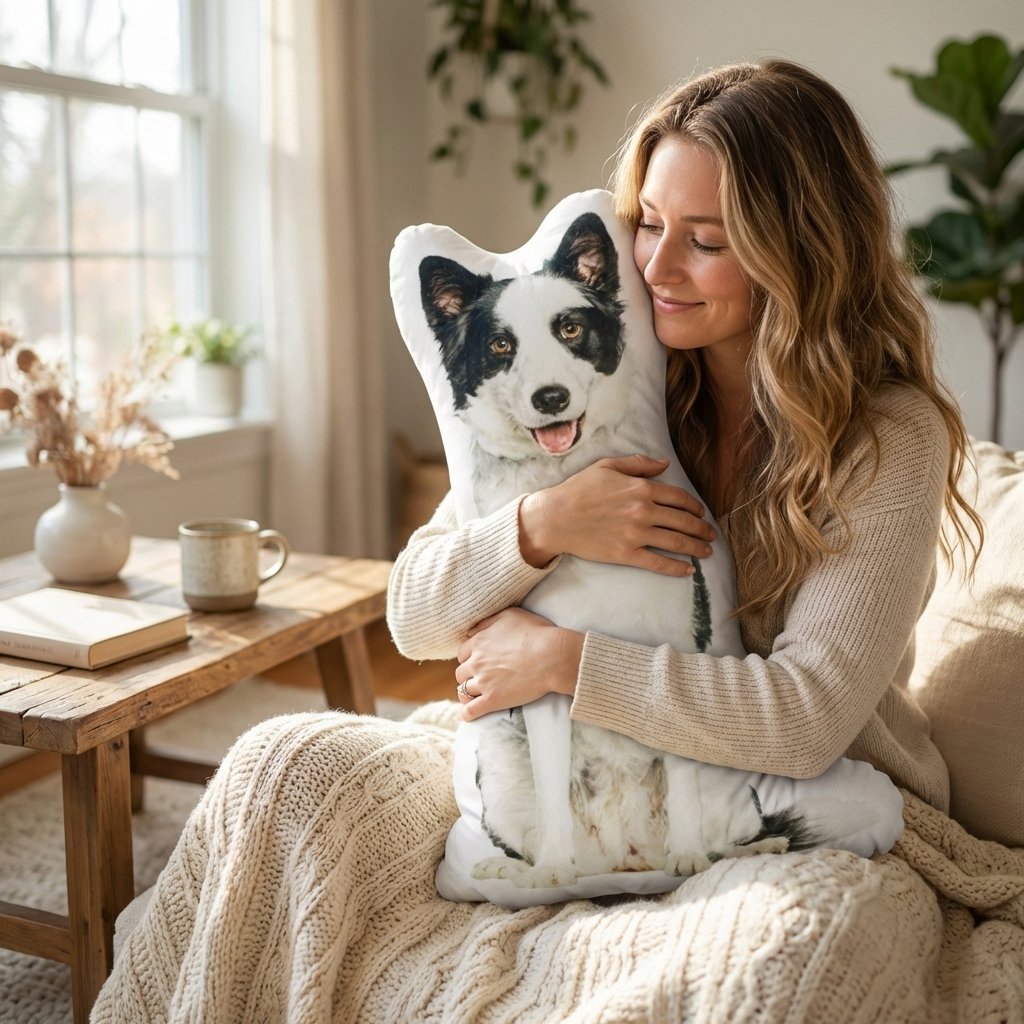 Custom Pet Photo Pillow - Personalized Dog & Cat Cushion