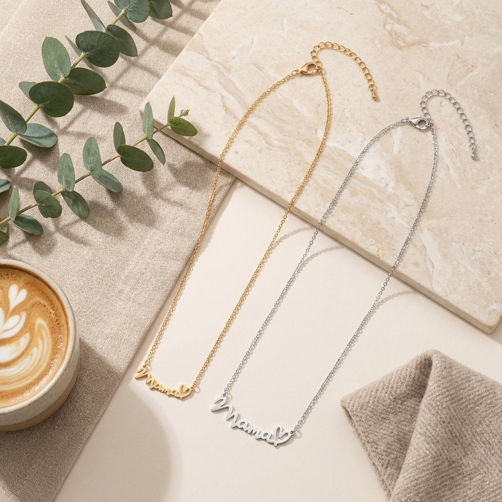 Personalized Name Necklace - Custom Dainty Gold Nameplate