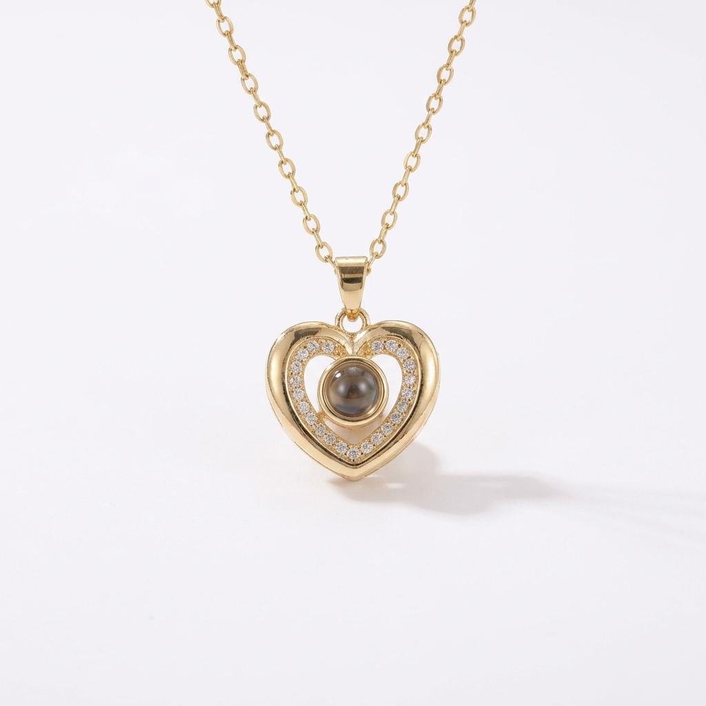 Eternal Heart Photo Projection Necklace - Personalized Gift