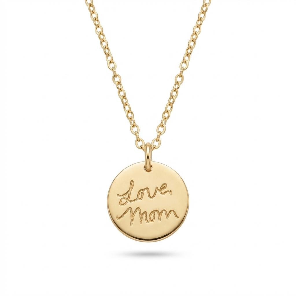 Personalized Handwritten Signature Necklace 14K Gold Fill