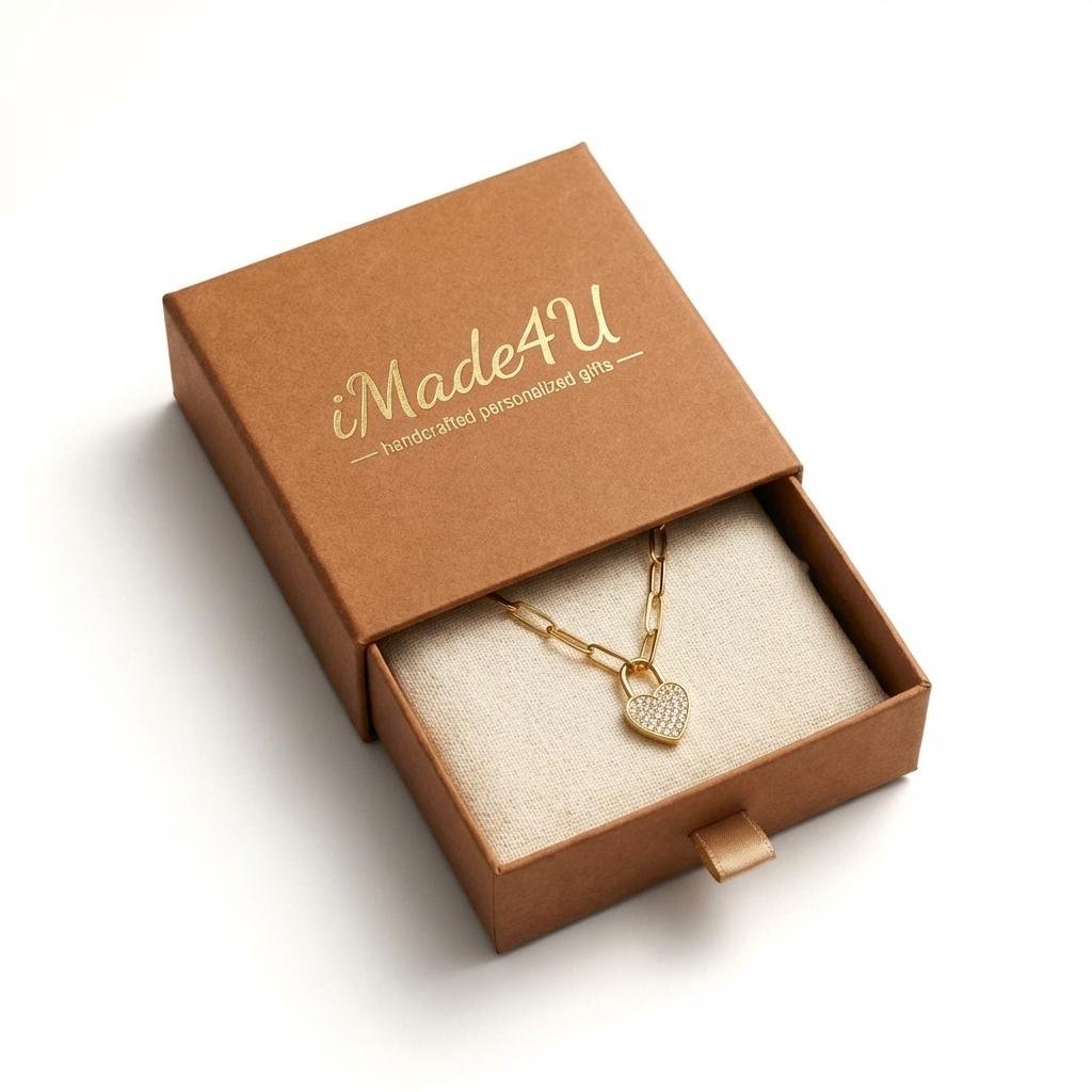 Personalized Gold Heart Initial Necklace