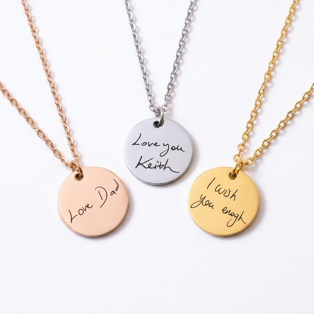 Custom Handwriting Necklace - Personalized Memorial Jewelry