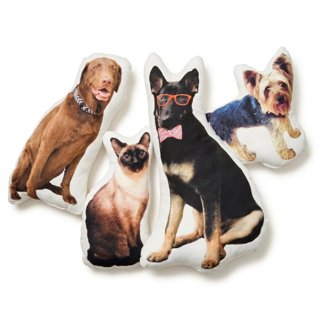 Custom Pet Photo Shaped Pillow - Personalized Dog & Cat Gift