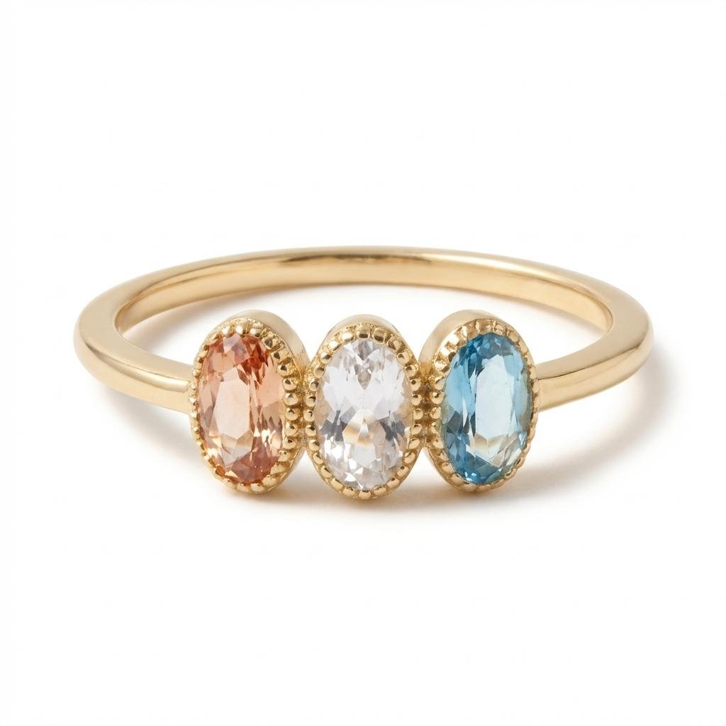 Personalized Mothers Birthstone Ring - Custom Family Gift