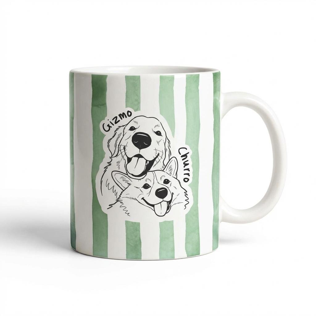 Custom Pet Portrait Mug | Artisan Hand-Drawn Dog & Cat Gift