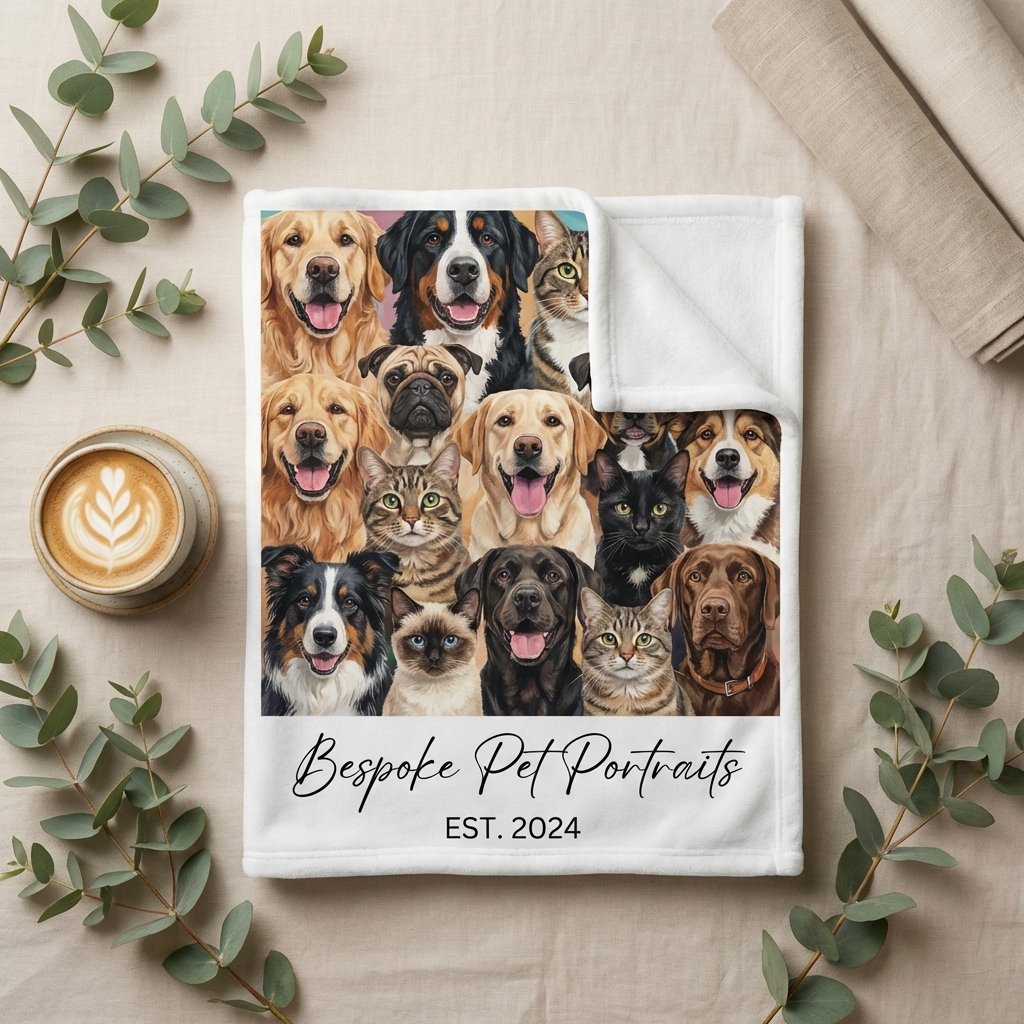 Custom Pet Photo Blanket | Personalized Dog & Cat Keepsake