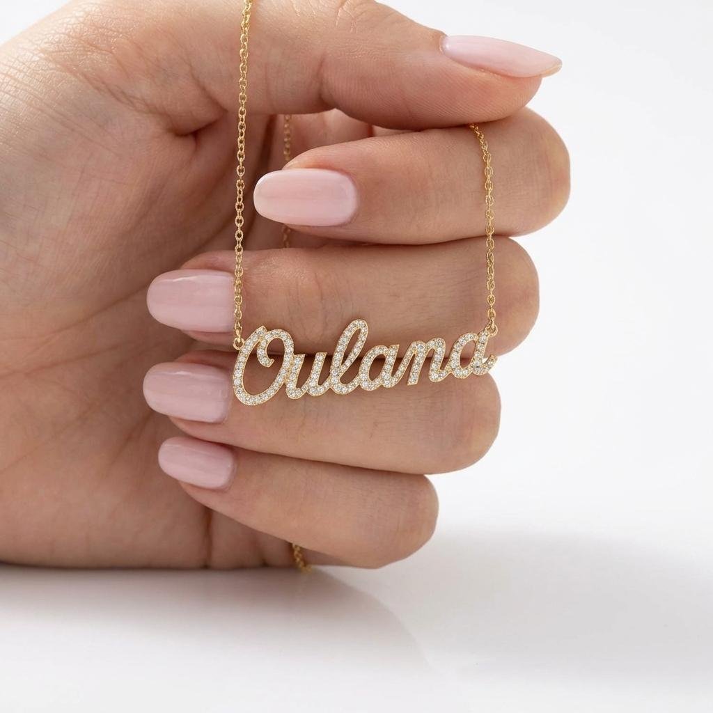 Sparkling Personalized Diamond Name Necklace | iMade4U