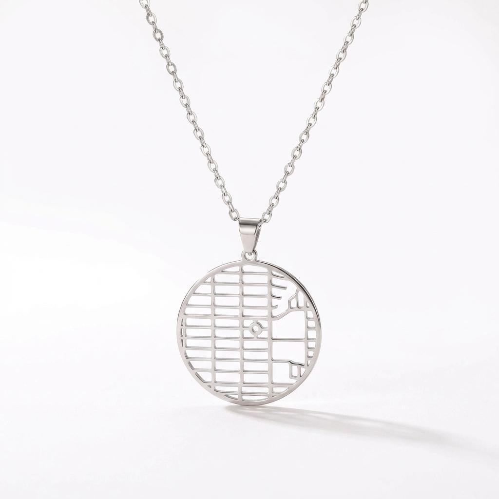 Custom Map Location Necklace with Birthstone | iMade4U