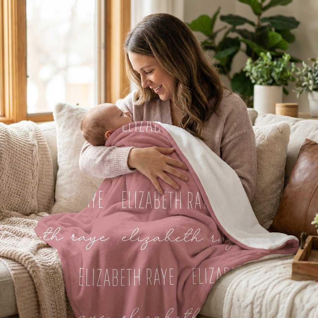 Personalized Baby Name Blanket - Custom Minky Newborn Swaddle