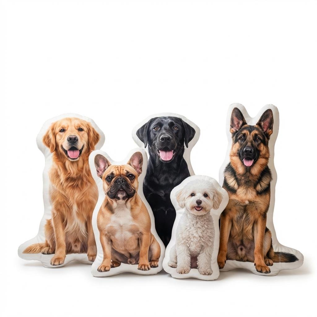 Custom Pet Photo Pillow - Personalized 3D Dog & Cat Cushion