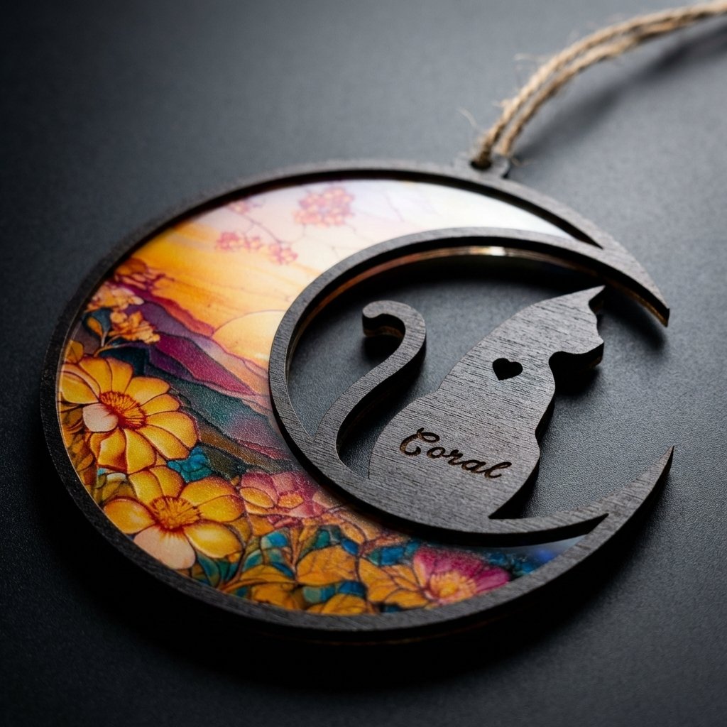 Personalized Pet Memorial Suncatcher - Custom Dog Loss Gift