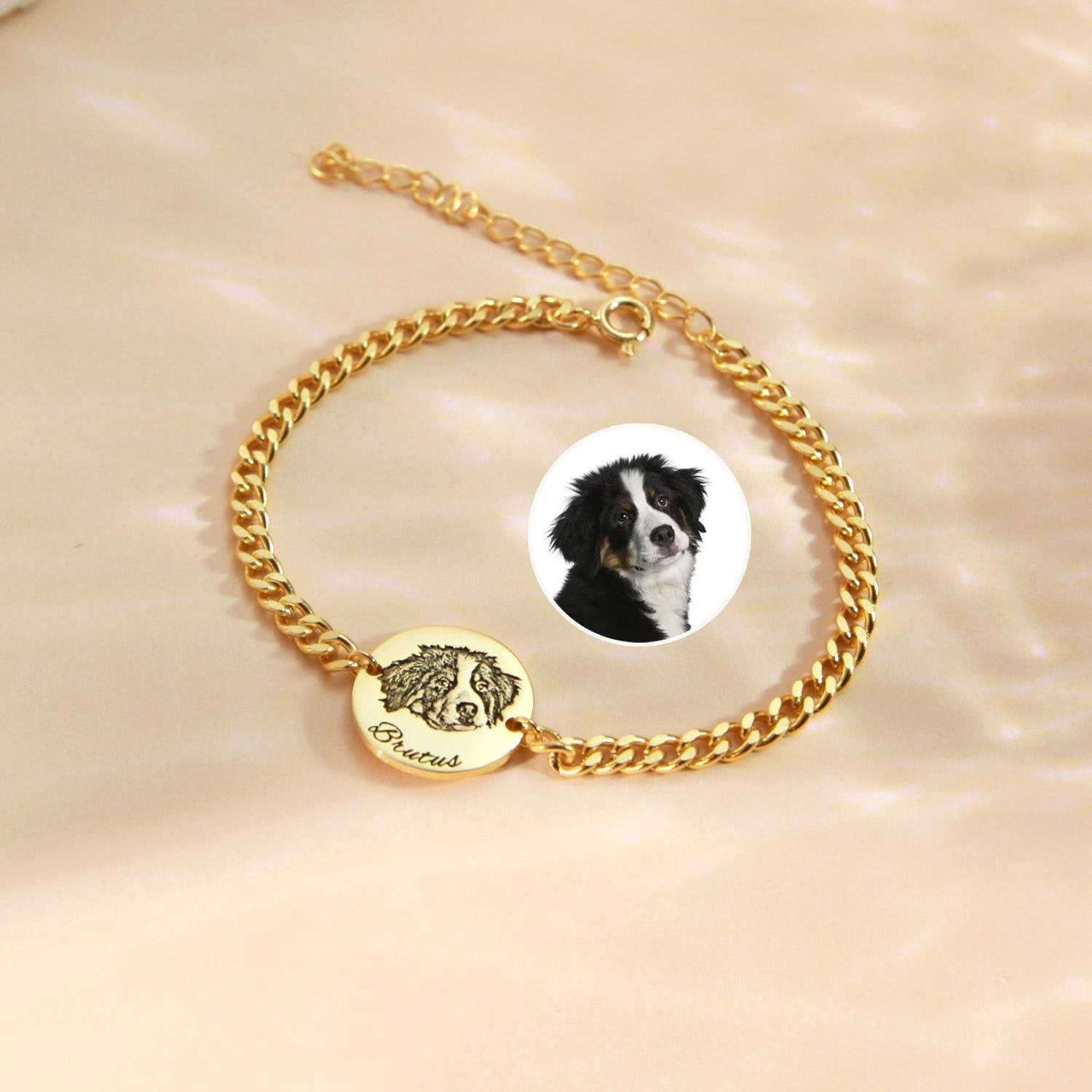 Artisan Personalized Pet Portrait Bracelet