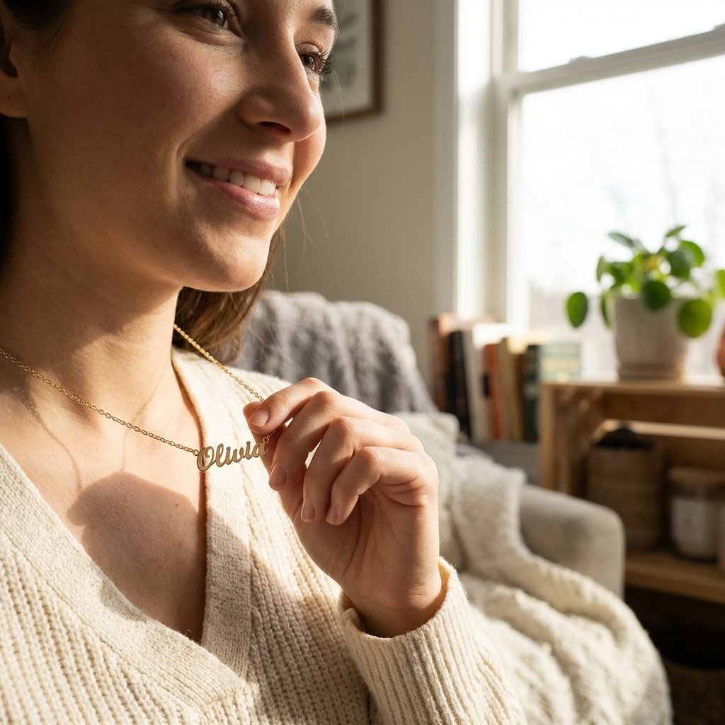 Personalized Gold Name Plate Necklace | iMade4U Jewelry
