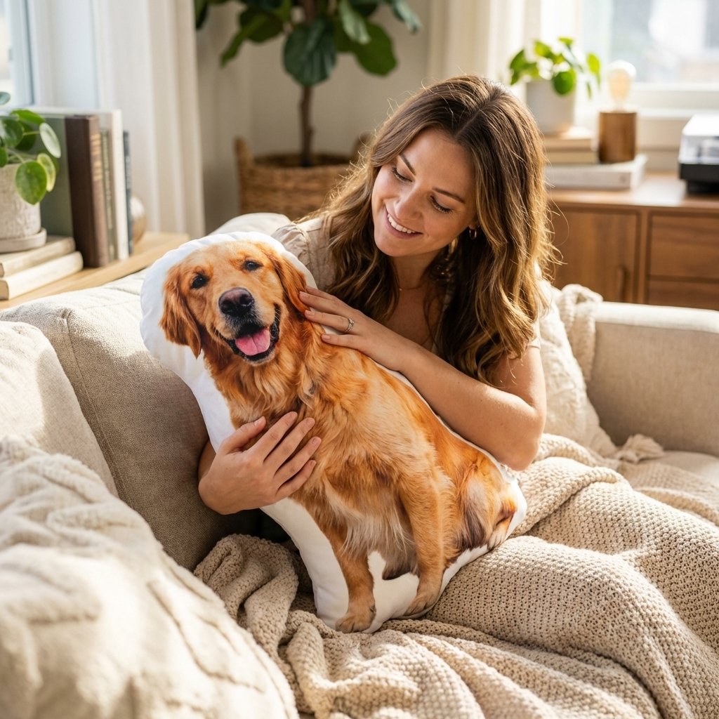 Custom Pet Photo Pillow | Personalized Dog & Cat Portrait
