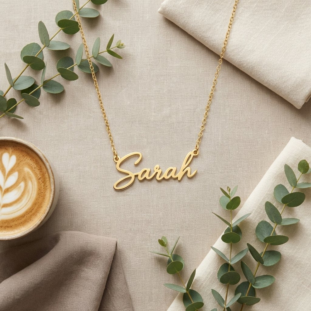 Personalized Signature Name Necklace - Custom Gold Jewelry