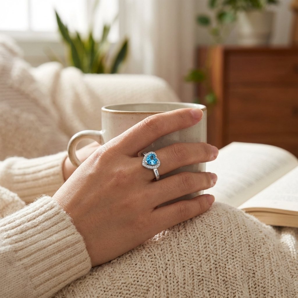 Personalized Sterling Silver Family Birthstone Ring