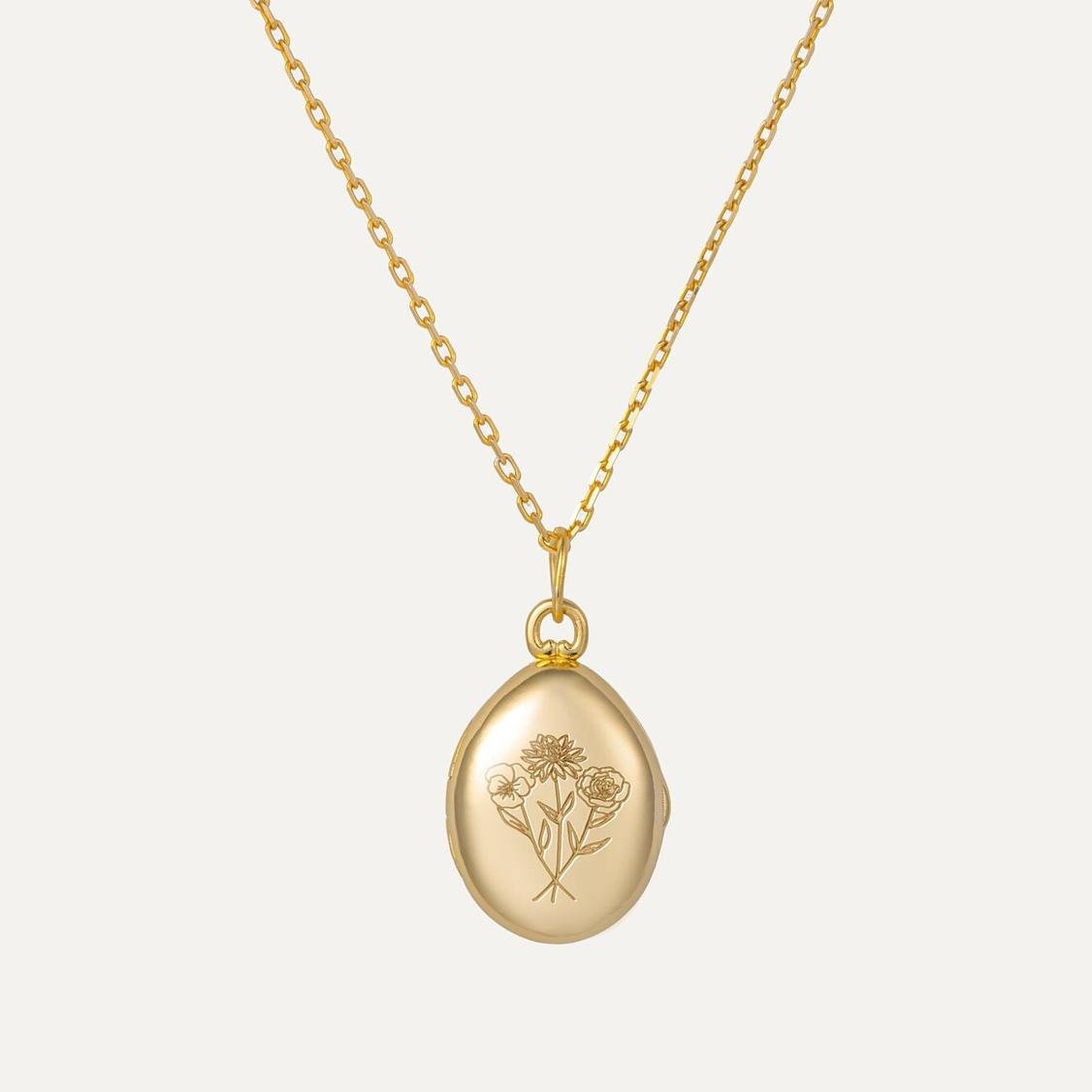 Timeless Personalized Birth Flower Locket