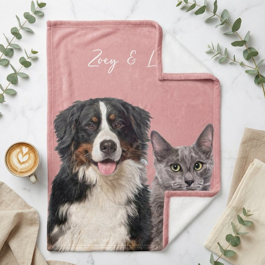 Custom Pet Photo Blanket | Personalized Dog & Cat Gift