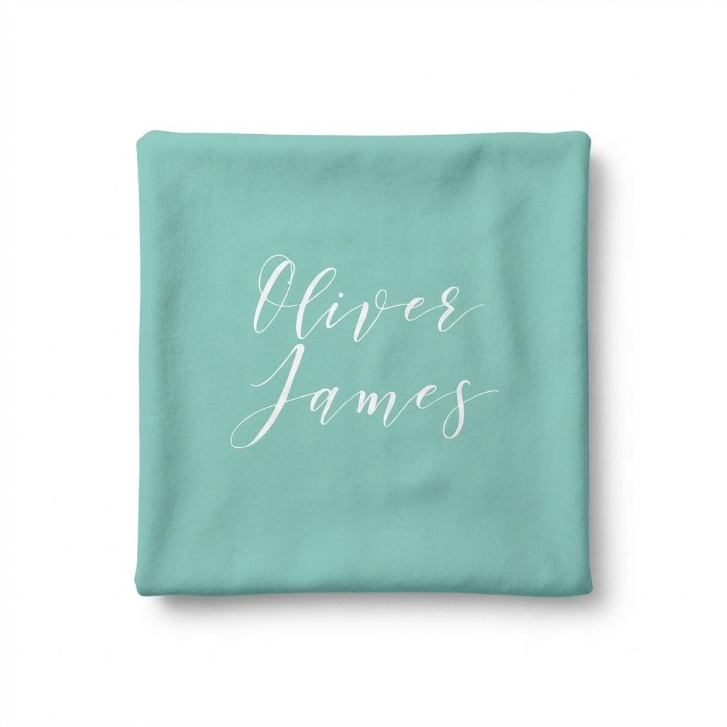 Personalized Baby Name Swaddle & Newborn Announcement Blanket