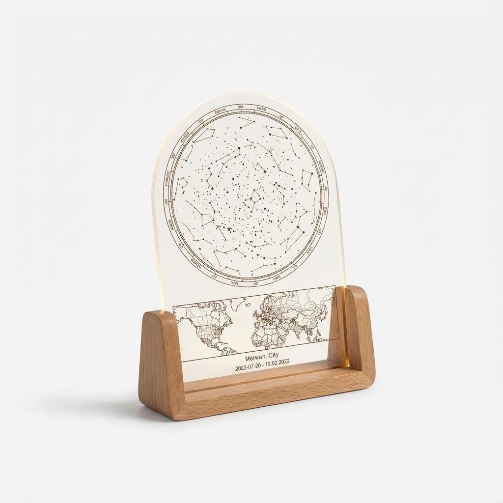 Personalized Star Map Night Light - Custom Celestial Lamp