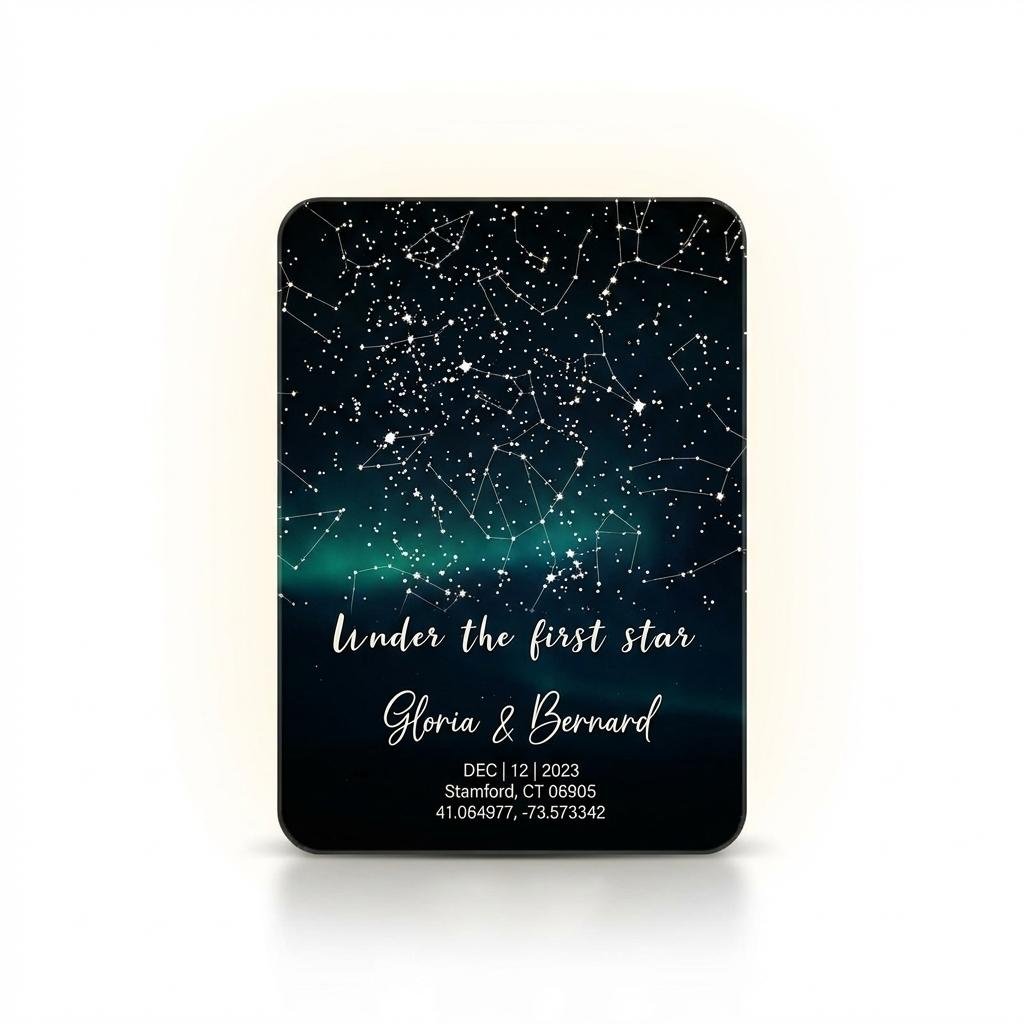 Personalized Star Map Night Light - Custom Anniversary Gift