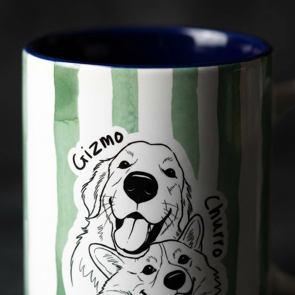 Custom Pet Portrait Mug | Artisan Hand-Drawn Dog & Cat Gift