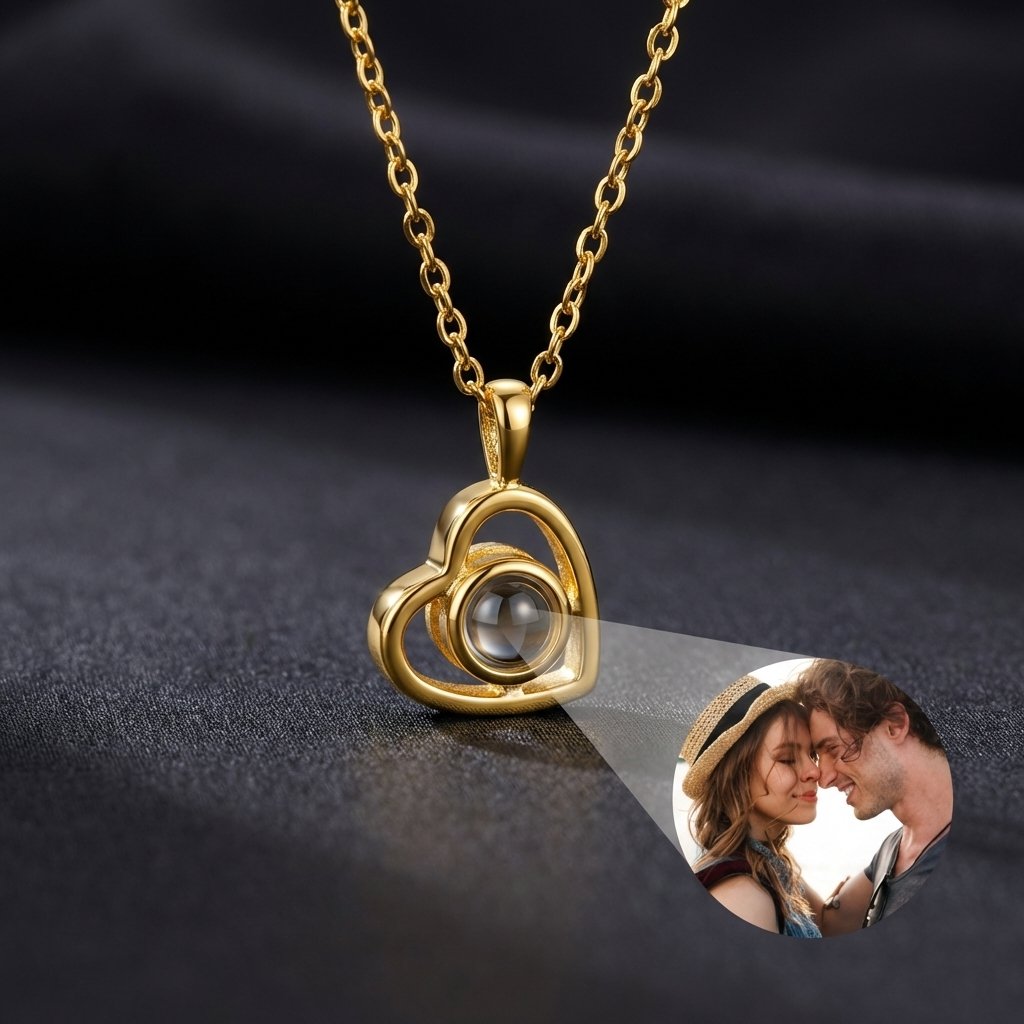 Eternal Heart Photo Projection Necklace - Personalized Gift