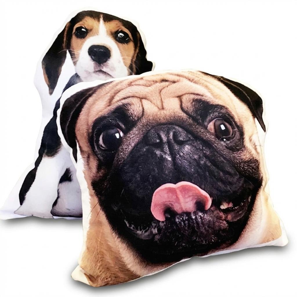 Custom Pet Face Pillow - Personalized Dog Photo Cushion