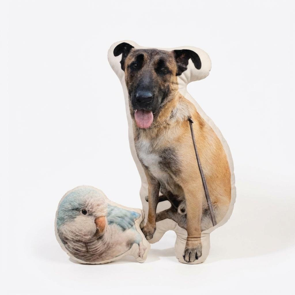 Custom Pet Shaped Pillow - Personalized Photo Dog Cushion
