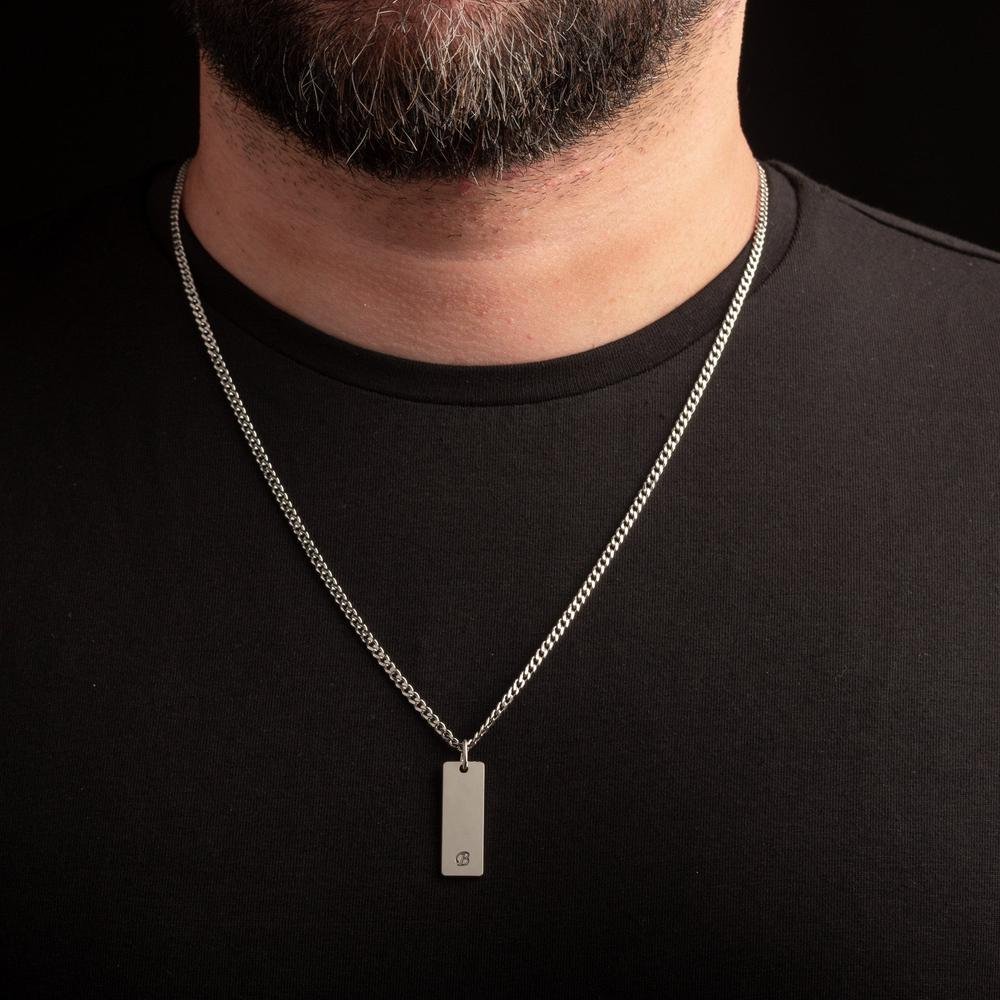 Signature Personalized Men's Bar Necklace