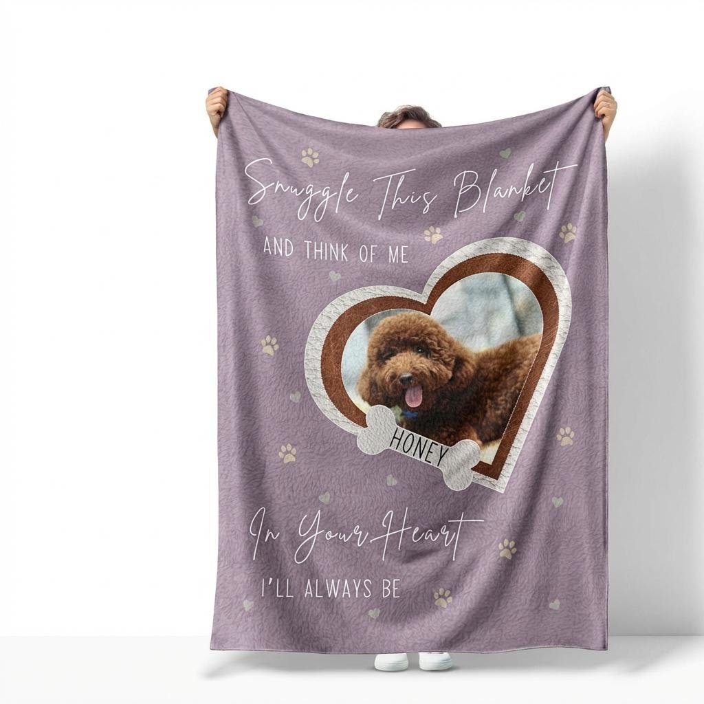 Personalized Dog Memorial Photo Blanket | Pet Loss Gift