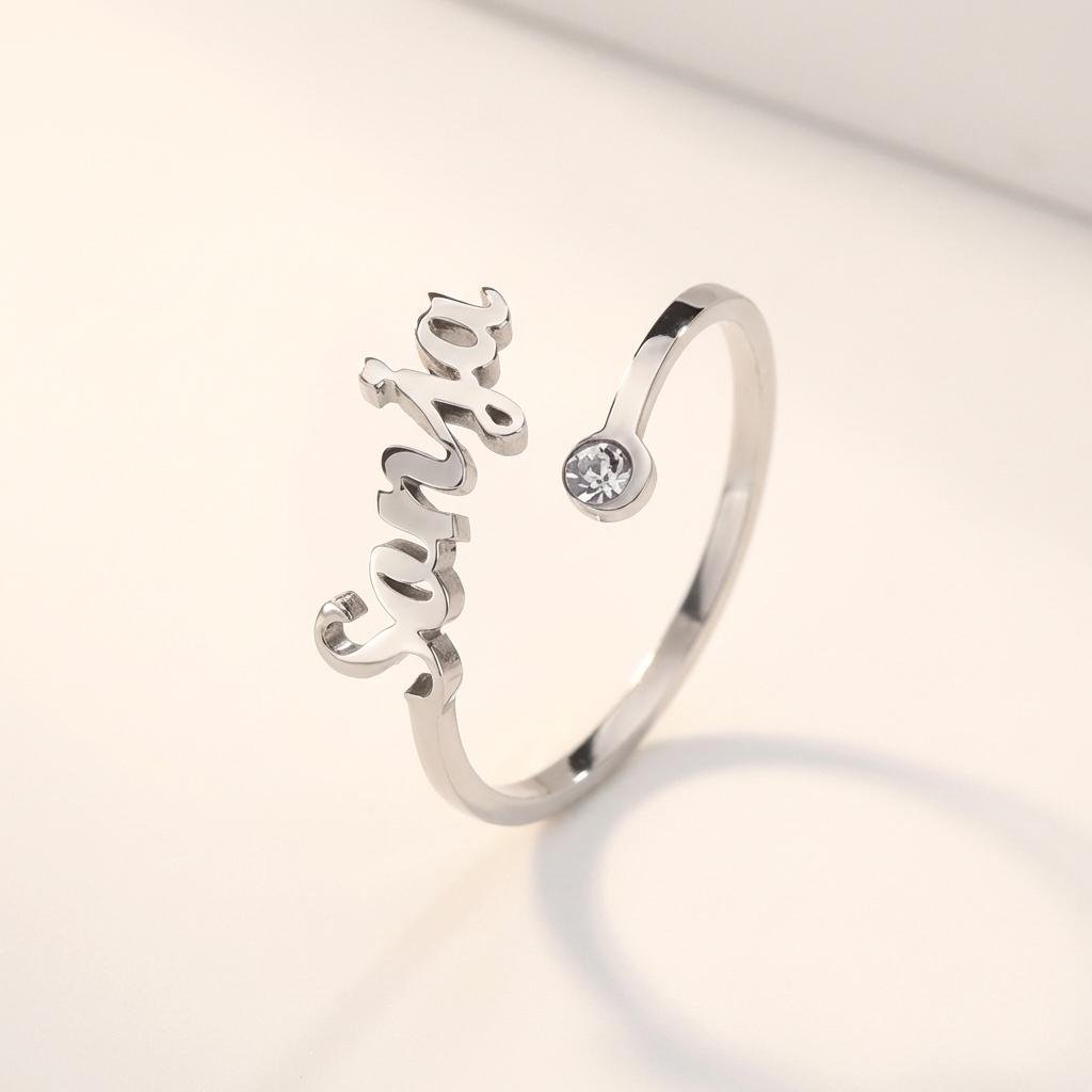 Custom Birthstone Name Ring | Personalized Jewelry for Her